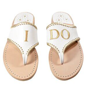 JACK ROGERS Embroidered "I DO" Sandal